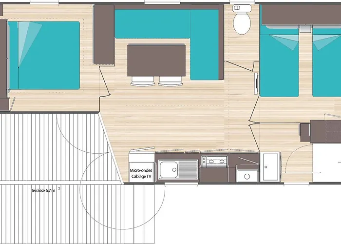 营地 Mobil Home, Les Prairies De La 格里莫